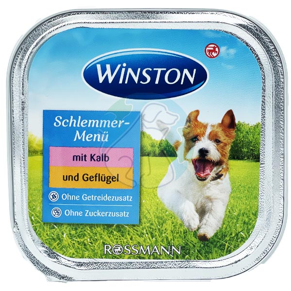 ووم سگ طعم گوشت گوساله و مرغ winston 150gr